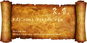 Károsi Viktória névjegykártya