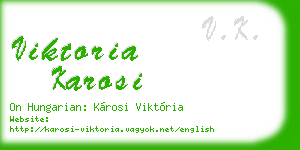 viktoria karosi business card